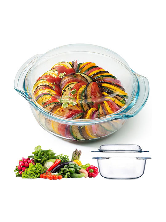 Dutch Oven Round Glass 1.5lt 1pcs