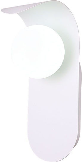 V-TAC Leuchte Wand mit Fassung G9 Weiß 9.5x12x25cm