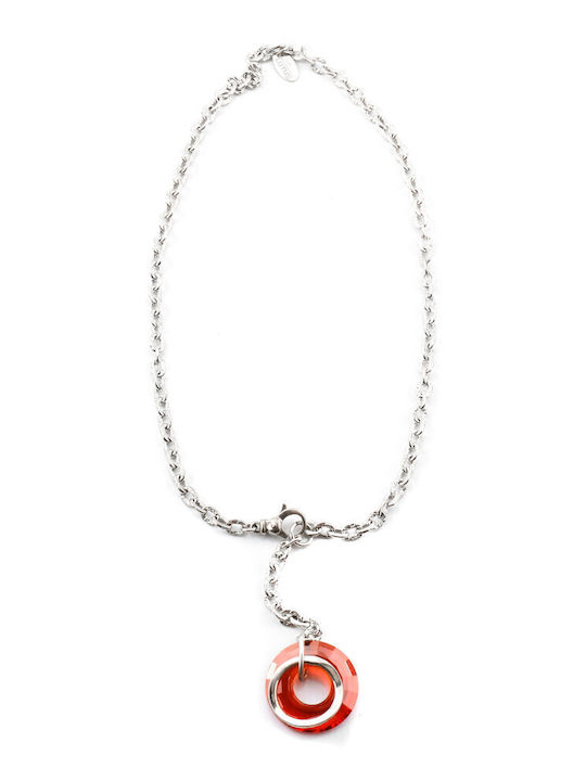 Lotus Watches Halskette aus Roségoldvergoldetem Silber