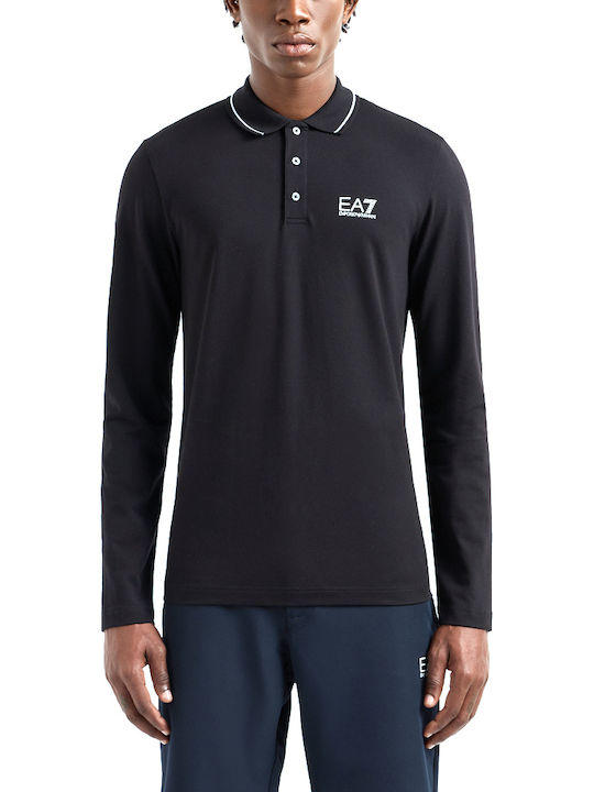 Polo Herrenbluse Kurzarm Schwarz