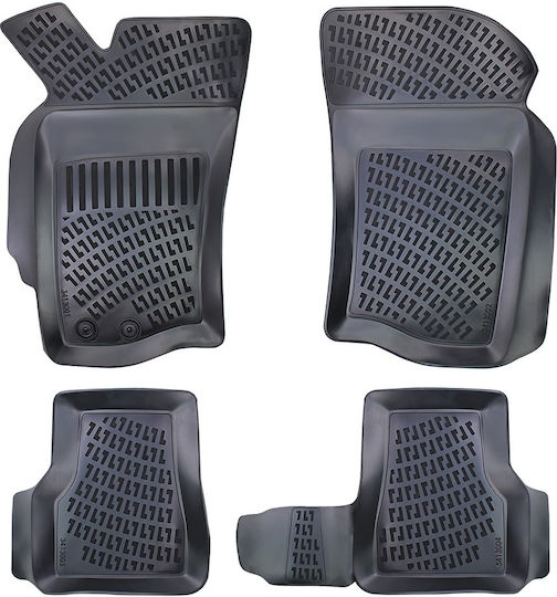 Umbrella Set Covorașe Față și Spate 4buc din Furtun pentru Fiat Albea 2002-2012 Negre