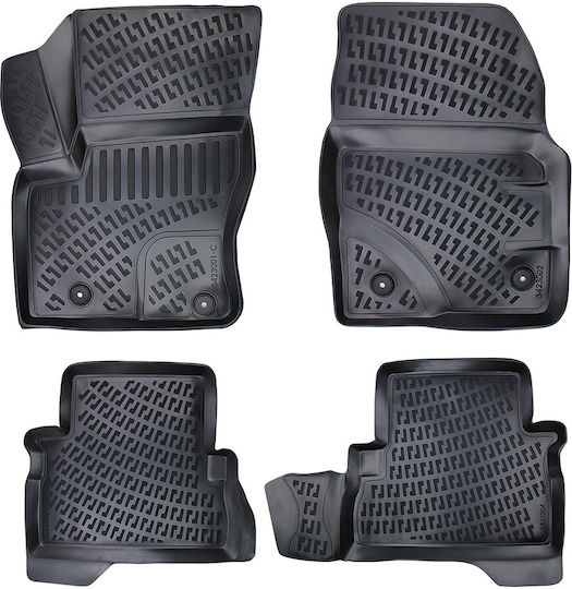 Umbrella Set Covorașe Față și Spate 4buc din Furtun pentru Ford C-Max 2003-2010 Negre