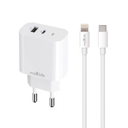 Maxlife MXTC-06-20AC 20W with Cable USB-C - Lightning