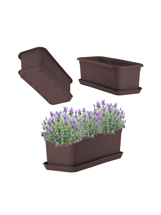 Kadax Balcony Box Planter 40cm + Saucer