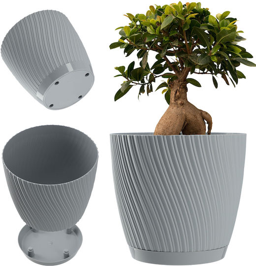 Farfurie pentru ghiveci Kadax 23cm Plastic Gri