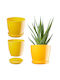 Kadax Blumentopf Abdeckung Gelb 28cm