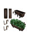 Kadax Balcony Box Planter Pot 50cm Handles Base Balcony Railing