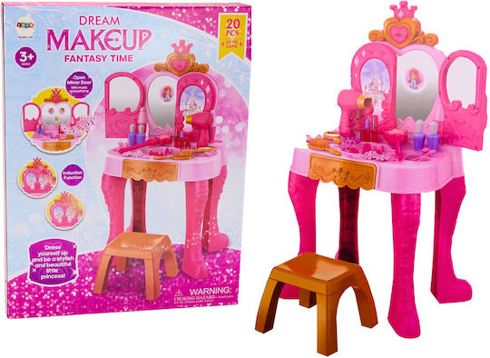 Kinder-Schminktisch mit Gestensensor-Zubehör in Pink