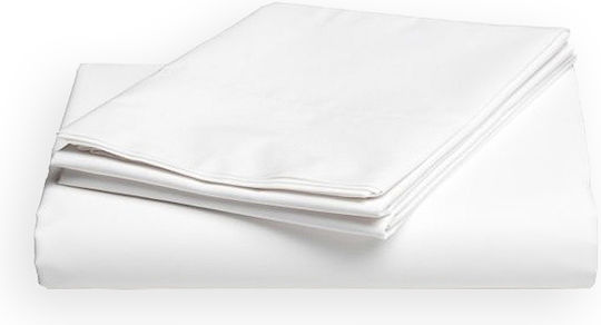 Darymex Σεντόνι Ξενοδοχείου Λευκό Μονό 140x240εκ. Βαμβακερό