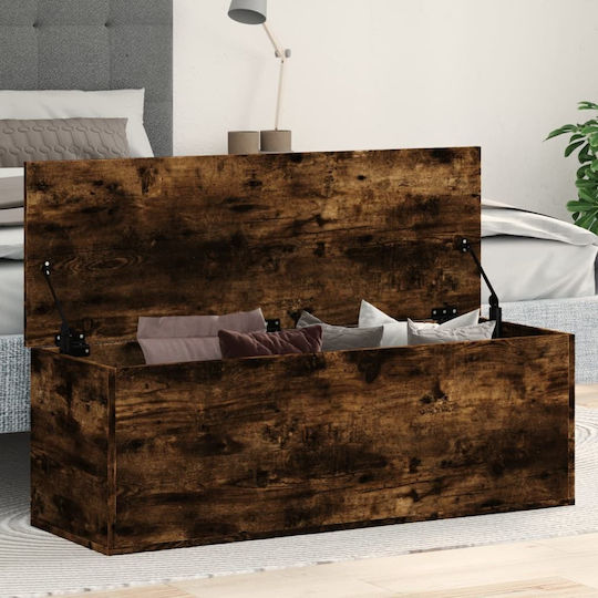 vidaXL Wooden Decorative Trunk Brown 102x35x35cm