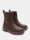 Ankle Boots with Zipper 4315443-Dark Brown