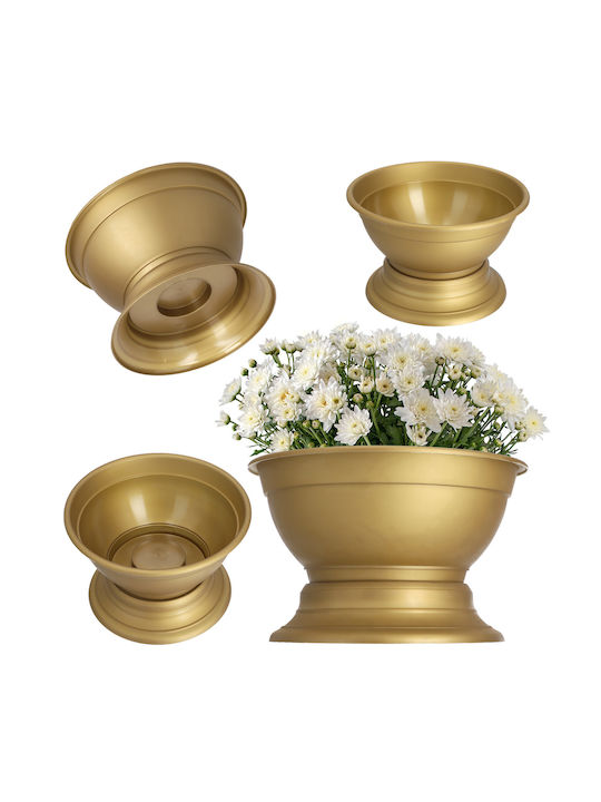 Kadax Cemetery Flower Pot Grave Bowl Plastic Planter 18cm