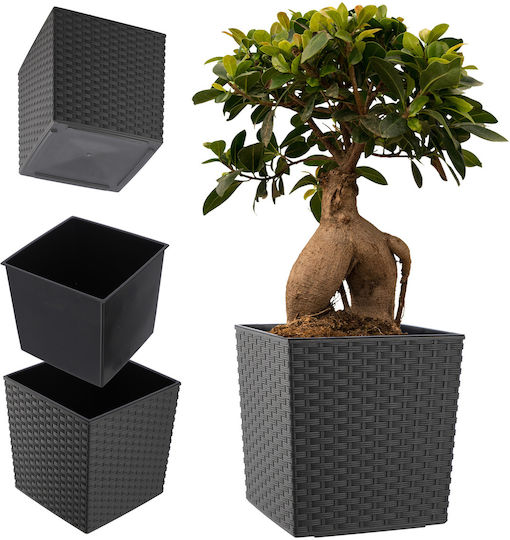 Kadax Flower Pot Cover Insert Graphite 25cm