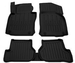 Umbrella Set Față și Spate 4 Bucăți Pentru Seat Leon 2005-2012 Covoare Auto Negre