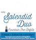 Splendid Nachfüllstifte Blau Schwarze Tinte Set 6