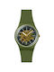 Swatch Watch Battery with Green Rubber Strap