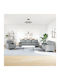 Living Room Furniture Set 3-Seater & 2-Seater & Armchair Gray