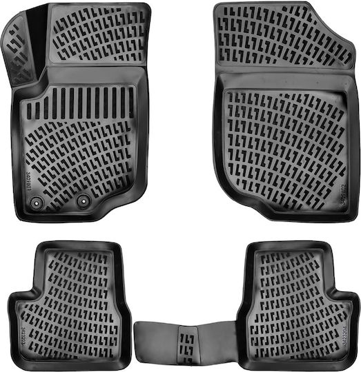 Umbrella Set Covorașe Față și Spate 4buc din Furtun pentru Peugeot 207 2006-2014 Negre