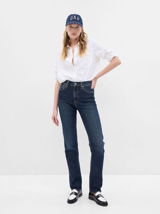 High Rise '90s Straight Τζιν Παντελόνι Dark Indigo