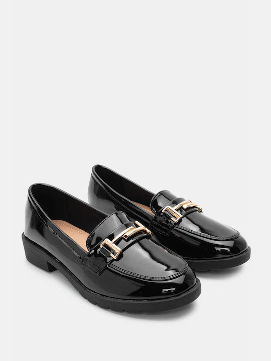 Patent Leather Moccasins with Buckle 4317359-black-patent leather