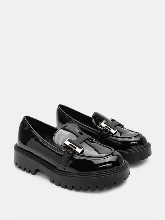 Moccasins with Decorative Buckle 4317559-black-patent