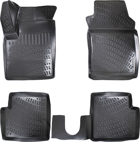 Umbrella Set Covorașe Față și Spate 4buc din Furtun pentru Fiat 500 2007+ Negre
