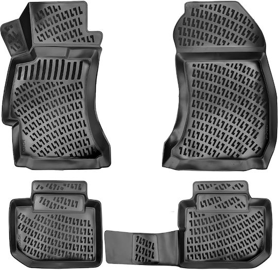 Umbrella Set Covorașe Față și Spate 4buc din Furtun pentru Subaru Padurar 2009-2014 Negre
