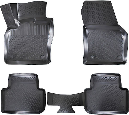 Umbrella Set Covorașe Față și Spate 4buc din Furtun pentru Volkswagen Tiguan 2016+ Negre