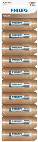 Philips Алкални Батерии AAA 1.5V 10бр