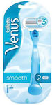 Gillette Venus Smooth Replacement Heads with 3 Blades & Lubricious Strip 3pcs