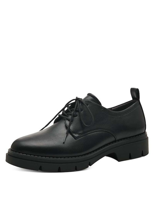 Tamaris Γυναικεία Oxfords σε Μαύρο Χρώμα