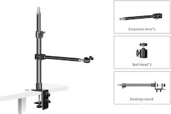 Desk Mount Stand Adjustable Height Aluminum Construction Extension Arm 1