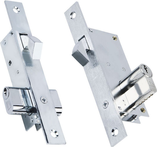 Domus Recessed Lock with Cylinder and Center 35mm Gold