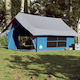 vidaXL Camping Tent A-Frame Blue for 5 People 353x248x210cm