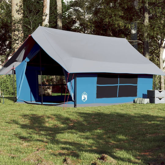 vidaXL Camping Tent A-Frame Blue for 5 People 353x248x210cm