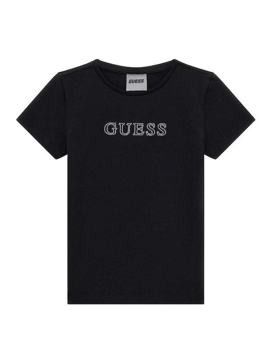 Guess Kinderhemd Kurzarm Schwarz