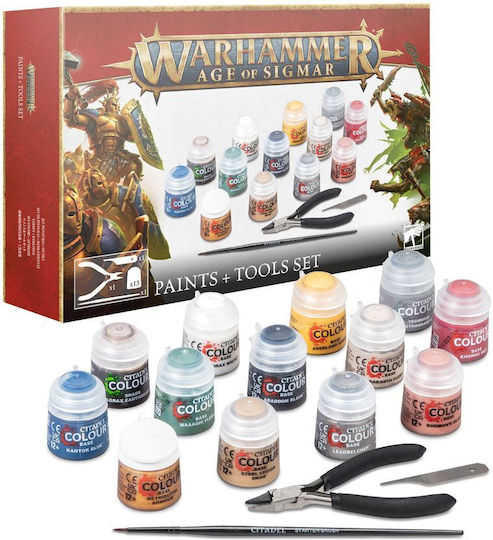 Games Workshop Комплект Цветове за Моделиране в Бял Цвят 12ml 13бр