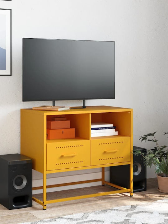 Metal TV Stand Mustard Yellow M68xD39xH60.5cm