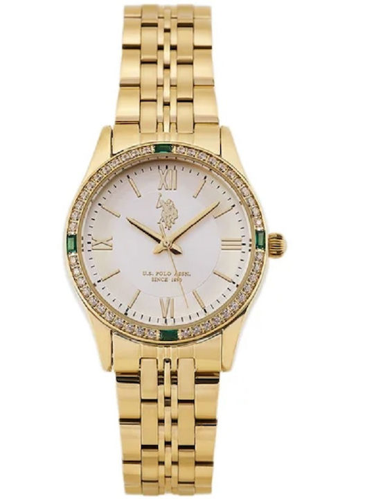 U.S. Polo Assn. Giselle Women's Watch with Gold Metal Bracelet