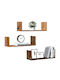 Shelves Wall Brown 3pcs 58x18x18cm