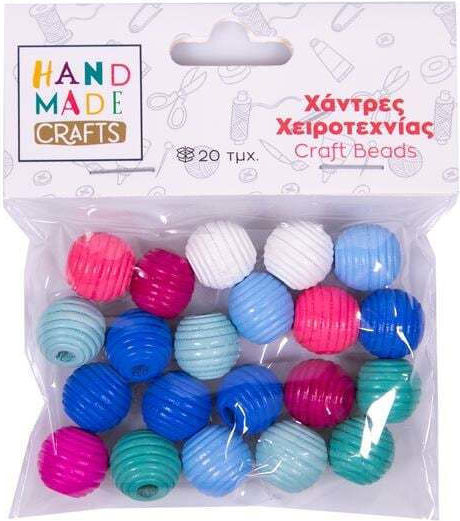Hand Made Crafts Lemnoase Mărgele Artizanale 20buc 15mm