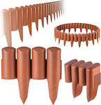 Kadax Garden Edging Border Fence 2.5m Lawn Edging Terracotta Plastic