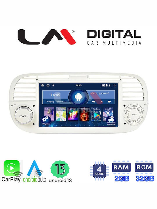 LM Digital Ηχοσύστημα Αυτοκινήτου για Fiat 500 2007 > 2016 (Bluetooth/USB/WiFi/GPS) με Οθόνη Αφής 7"