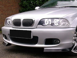 Set 2 Front Bumper Extensions Compatible Bmw Series 3 E46 1998-2005 M-tech Design