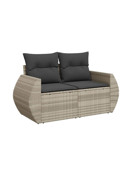 Zweisitziges Sofa Außenbereich Rattan mit Kisse...