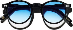 Moscot Miltzen Sunglasses Μαύρα with Acetate Frame & Blue Lens