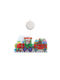Beleuchtet Weihnachtliche Glas Figur Zug Weiß Höhe 26cm