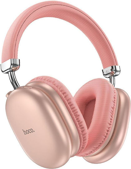Hoco W35 MAX Ασύρματα / Ενσύρματα Over Ear Ακουστικά με 40 ώρες Λειτουργίας Ροζ