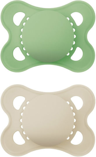 Mam Original Unprinted Orthodontic Pacifiers Silicone Matt for 2-6 months 2pcs