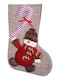 Weihnachtliche Dekorative Socke L45xB20cm. Braun